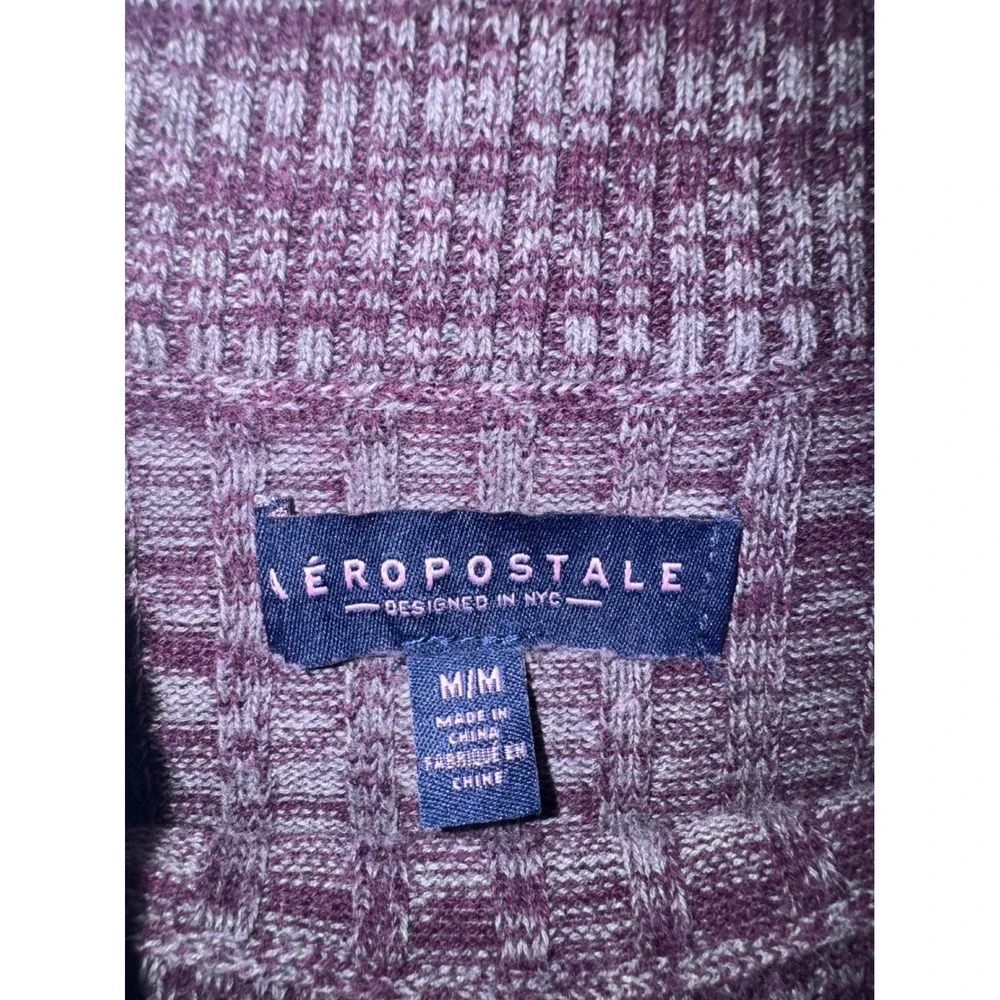 Aeropostale‎ Womens Purple Space Dye Ribbed Turtleneck Sweater Size Medium